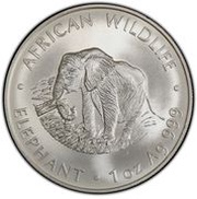 5000 Kwacha Elephant, Zambia, 2000 reverse image