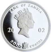 5000 Kwacha Elephant obverse image