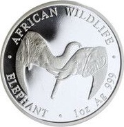 5000 Kwacha Elephant, Zambia, 2002 reverse image