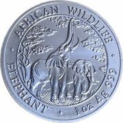 5000 Kwacha Elephant, Zambia, 2003 reverse image