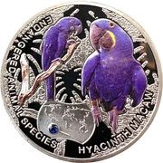 1000 Kwacha Hyacinth Macaw, Zambia, 2014 reverse image