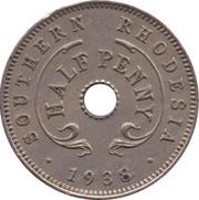 ½ Penny - George VI reverse image