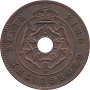 ½ Penny - George VI obverse image