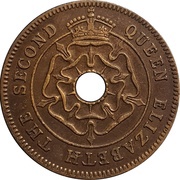 ½ Penny - Elizabeth II obverse image