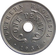 1 Penny - George V reverse image