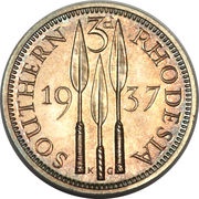 3 Pence - George VI reverse image