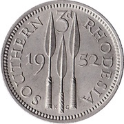 3 Pence - George VI reverse image