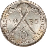 6 Pence - George V reverse image