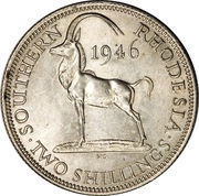 2 Shillings - George VI, Zimbabwe, 1944-1946 reverse image