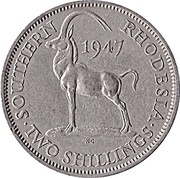 2 Shillings - George VI, Zimbabwe, 1947 reverse image
