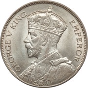 ½ Crown - George V obverse image