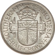 ½ Crown - George V, Zimbabwe, 1932-1936 reverse image