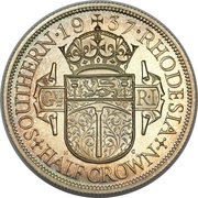 ½ Crown - George VI reverse image