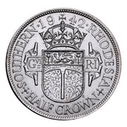 ½ Crown - George VI, Zimbabwe, 1938-1942 reverse image