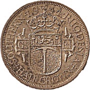 ½ Crown - George VI reverse image