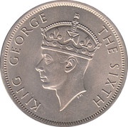 ½ Crown - George VI obverse image