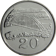 20 Cents, Zimbabwe, 2001-2003 reverse image