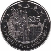 25 Dollars, Zimbabwe, 2003 reverse image