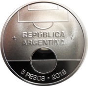5 Pesos FIFA World Cup Russia 2018 obverse image