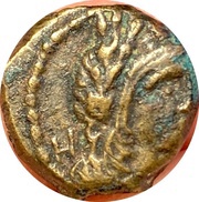 Æ13 - Aretas IV and Phasaelis obverse image