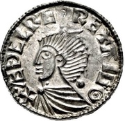 1 Penny In the name of Aethelred; Long cross obverse image