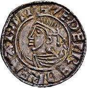 1 Penny In the name of Aethelred; Small cross obverse image