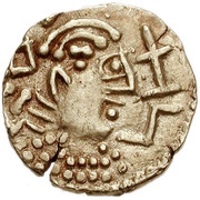 Thrymsa 'Two emperors' type obverse image