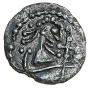 Sceat Series Q; variety IH obverse image