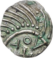 Sceat Porcupine, TOTII - Series E, var. A obverse image