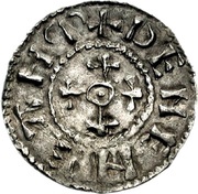 Penny - Berhtwulf Group II; Portrait issue, British Isles and Frisia, 848 reverse image