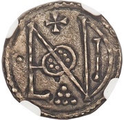 ½ Penny - Alfred the Great London monogram type, British Isles and Frisia, 880-899 reverse image