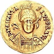 1 Solidus In the name of Anastasius I; Lyon; with monogram obverse image