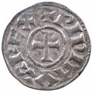 Denier - Pepin II Cahors mint obverse image