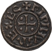 Denier - Pepin II temple obverse image