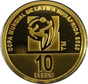 10 Pesos FIFA World Cup South Africa 2010 reverse image