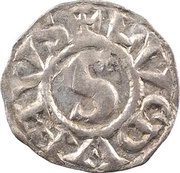 Denier with S - Henry III Lyon mint, Carolingian Empire, 1038-1058 reverse image