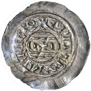 Denier - Charles III as king, Carolingian Empire, 879-881 reverse image