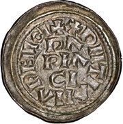 Denier - Berengar I fourth coinage, as emperor; Pavia mint, Carolingian Empire, 915-924 reverse image