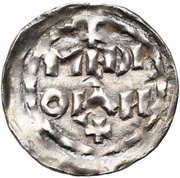 Denier - Hugh of Arles and Lothair II Milan mint, Carolingian Empire, 931-947 reverse image