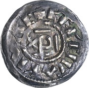 Denier - Berengar II and Adalbert Milan mint obverse image