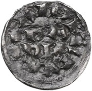 Denier - Berengar II and Adalbert Pavia mint, Carolingian Empire, 950-961 reverse image