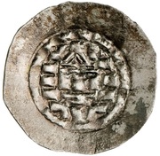 Denier - Otto I / Otto II as emperors; temple, Carolingian Empire, 962-983 reverse image