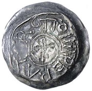 Denier - Otto I / Otto II as emperors; Verona mint obverse image