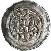 Denier - Otto II as emperor; Milan mint, Carolingian Empire, 973-983 reverse image