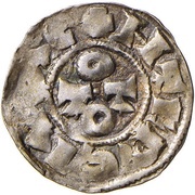 Denier - Otto III Pavia mint; CIVITAS GLOR obverse image
