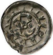 Denier - Otto III as emperor; Milan mint obverse image