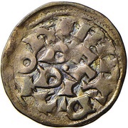 Denier - Otto III as emperor; Pavia mint, Carolingian Empire, 996-1002 reverse image