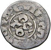 Denier - Arduin of Ivrea Pavia mint; IN CRACIA REX obverse image