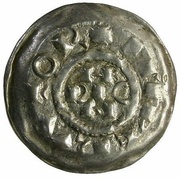 Denier - Henry II as emperor; Milan mint obverse image