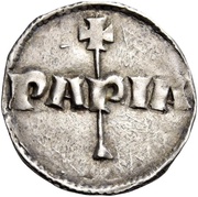 Denier - Henry II as emperor; Pavia mint, Carolingian Empire, 1014-1024 reverse image